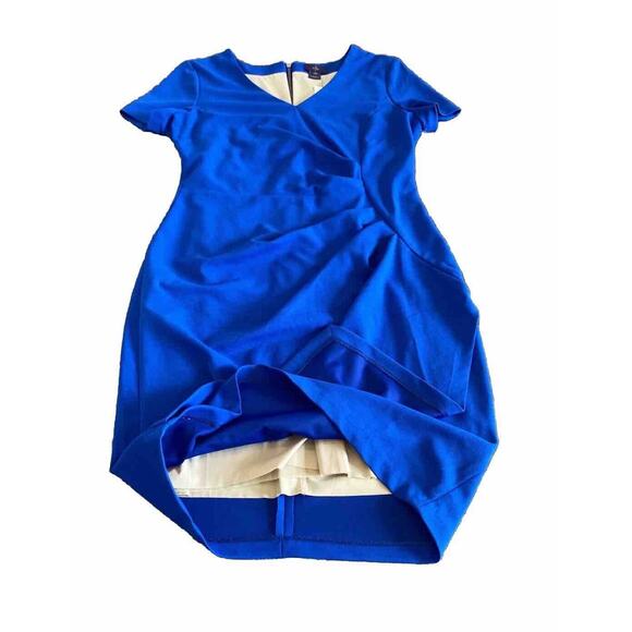 NYDJ Womens Size 10 Slimming Dress NEW Blue Office Career Work Wedding Party - Picture 8 of 14